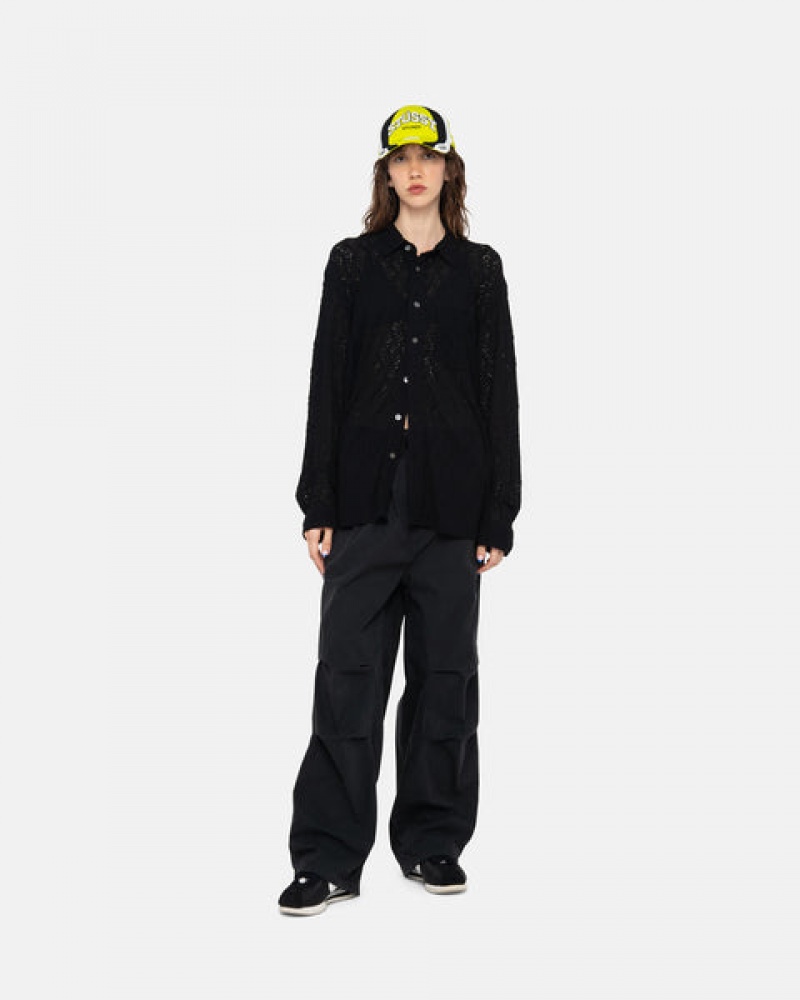 Stussy Nyco Over Trousers Broek Dames Zwart Nederland | DZG-1127