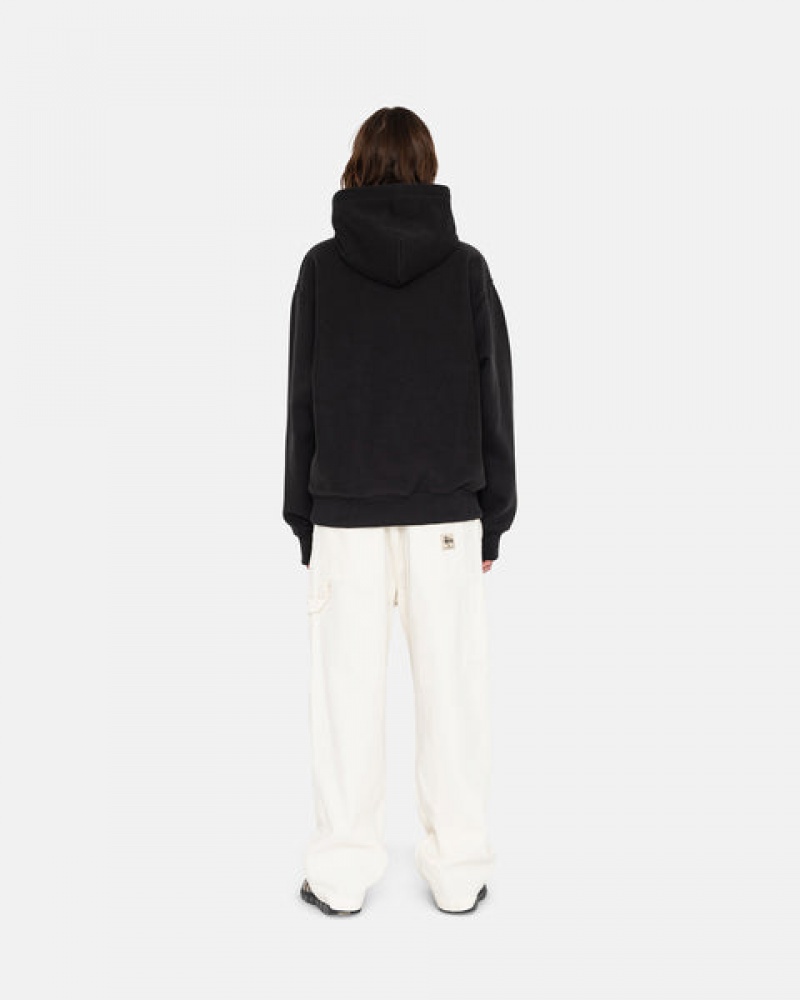 Stussy Overdyed Stock Logo Hoodie Dames Zwart Nederland | GDQ-0753