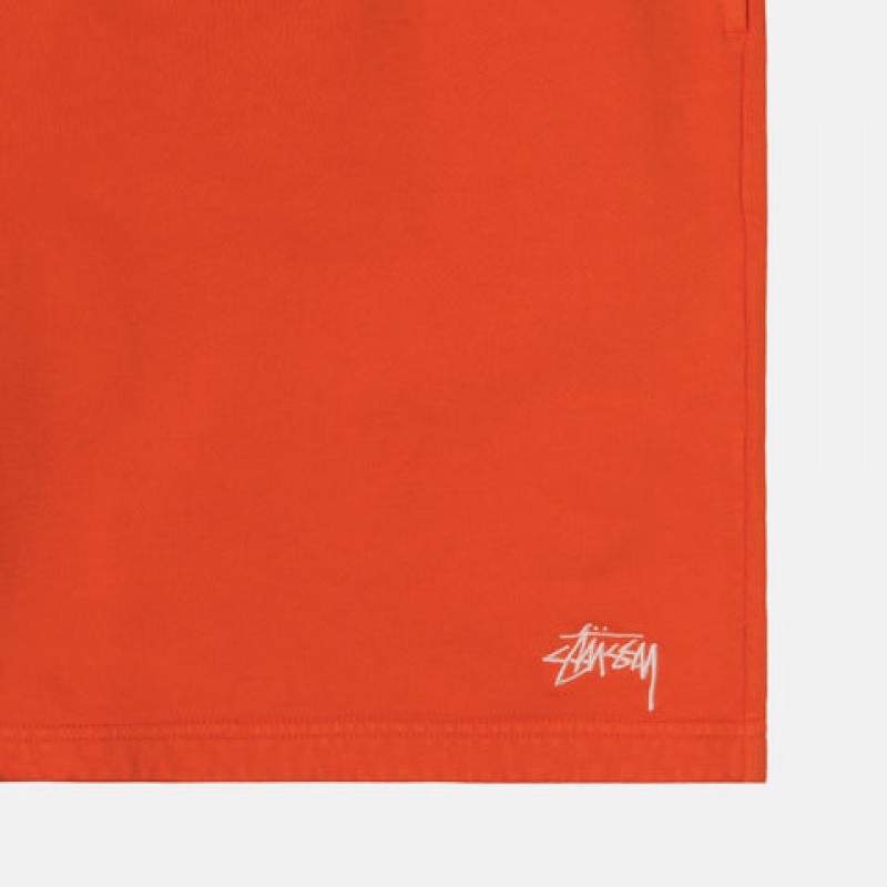 Stussy Overdyed Stock Logo Kort Sweatshirts Heren Oranje Nederland | CBK-9784