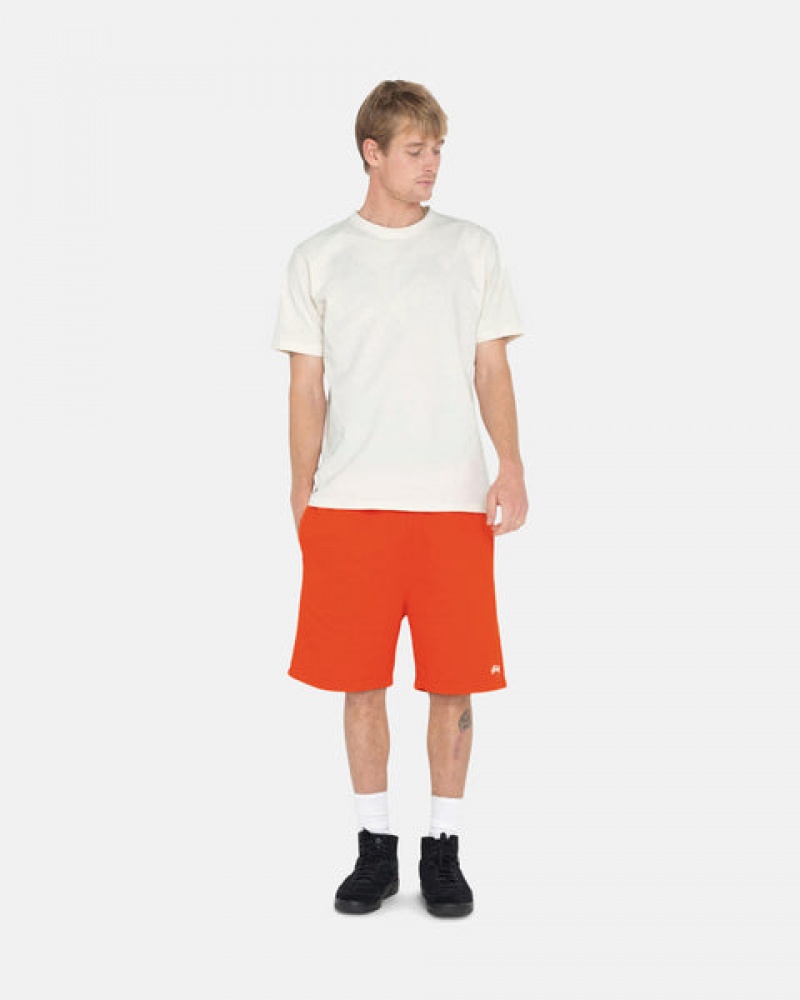 Stussy Overdyed Stock Logo Kort Sweatshirts Heren Oranje Nederland | CBK-9784