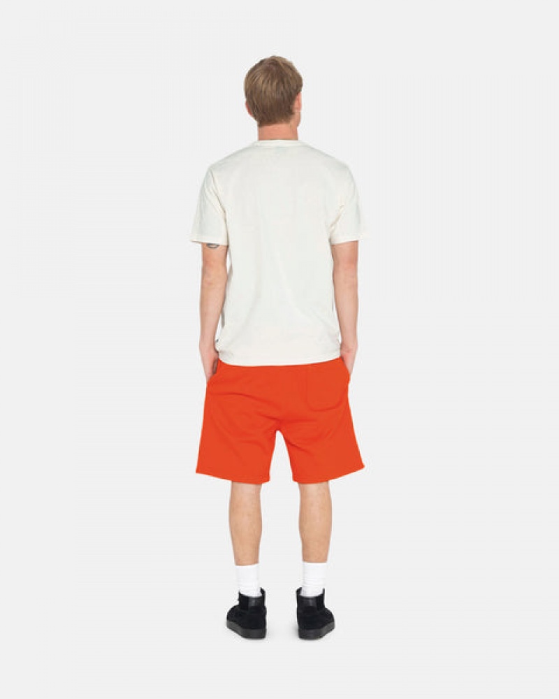 Stussy Overdyed Stock Logo Kort Sweatshirts Heren Oranje Nederland | CBK-9784