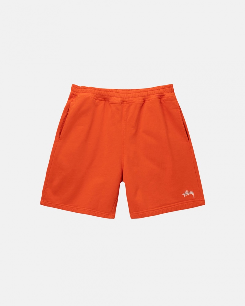 Stussy Overdyed Stock Logo Kort Sweatshirts Heren Oranje Nederland | CBK-9784