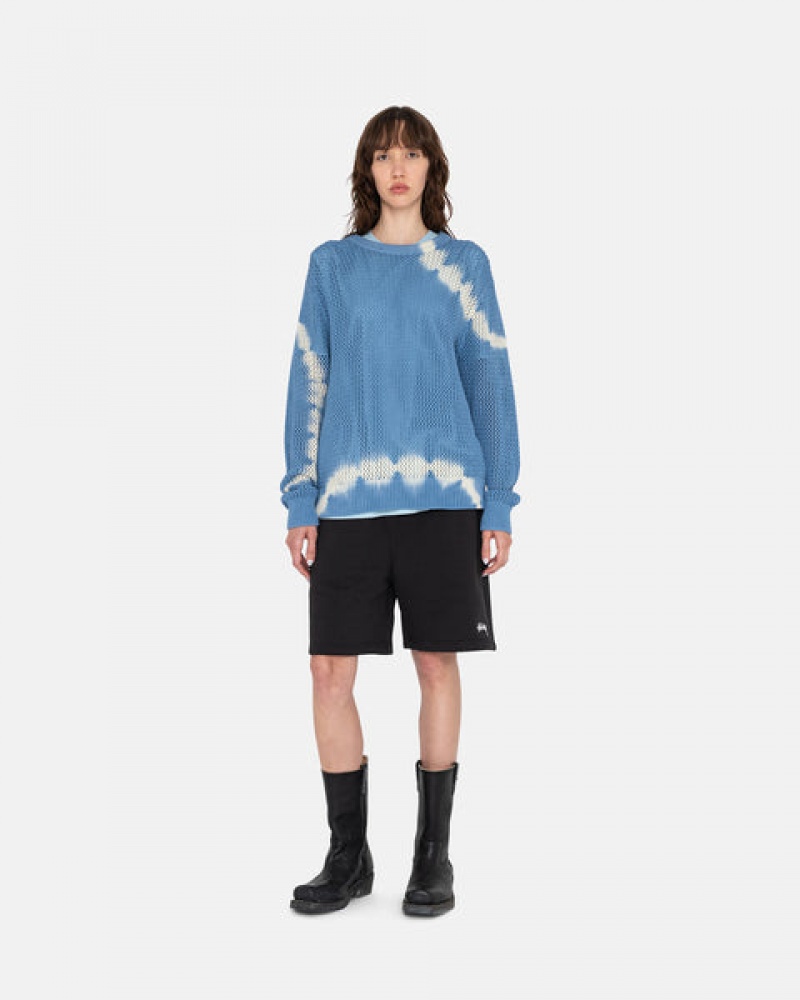 Stussy Overdyed Stock Logo Sweat Kort Sweatshort Dames Zwart Nederland | WRT-9077