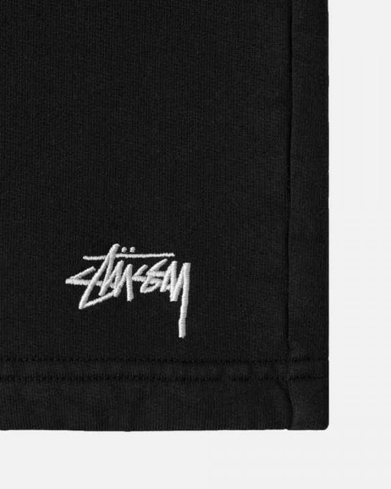 Stussy Overdyed Stock Logo Sweat Kort Sweatshort Dames Zwart Nederland | WRT-9077
