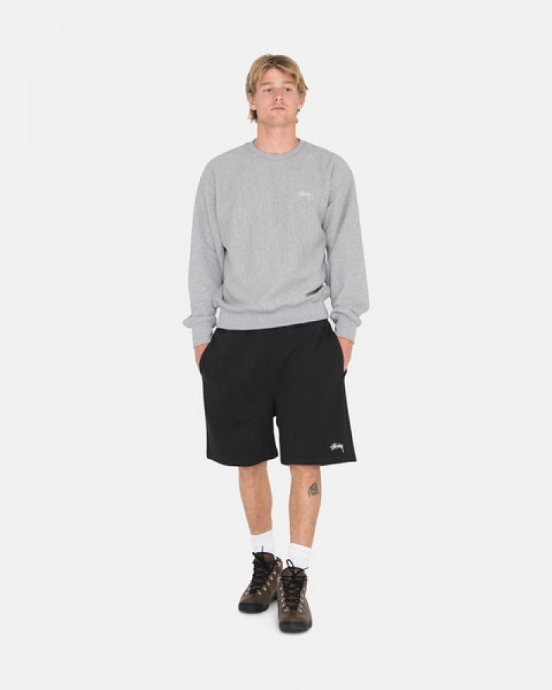 Stussy Overdyed Stock Logo Sweat Kort Sweatshort Dames Zwart Nederland | WRT-9077