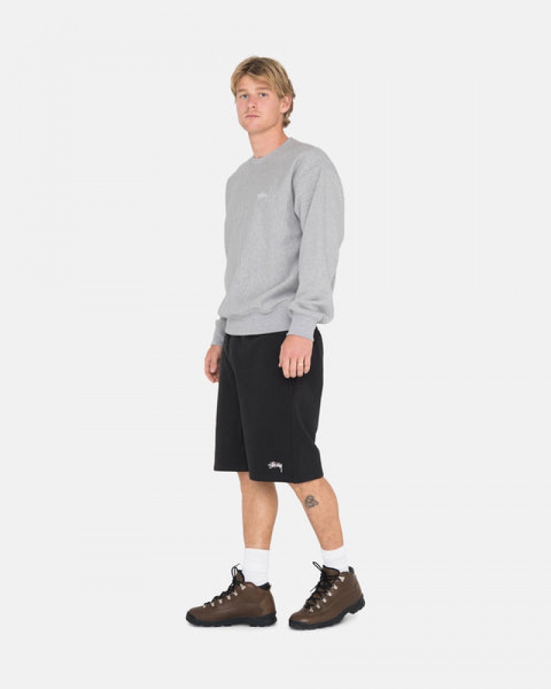 Stussy Overdyed Stock Logo Sweat Kort Sweatshort Dames Zwart Nederland | WRT-9077