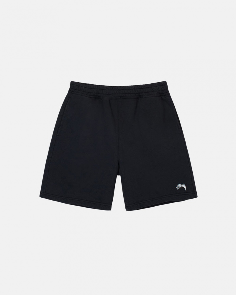 Stussy Overdyed Stock Logo Sweat Kort Sweatshort Dames Zwart Nederland | WRT-9077