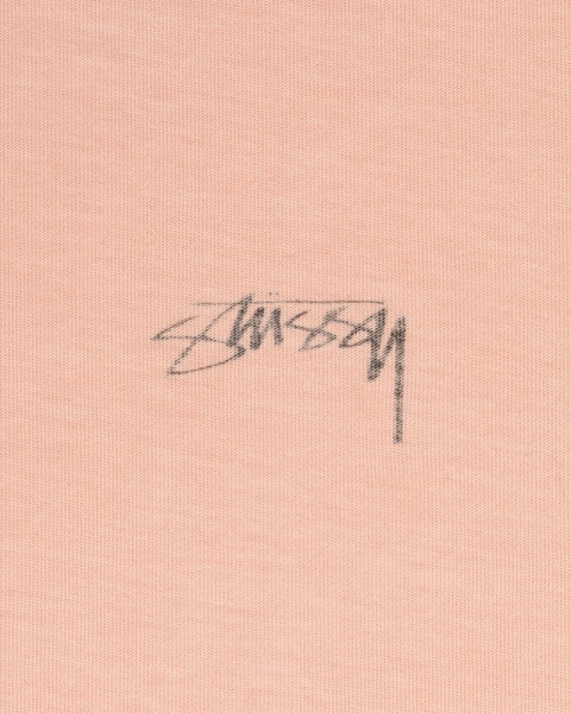 Stussy Pig. Dyed Inside Out Crew T-shirts Dames Lichtroze Nederland | LKK-3148