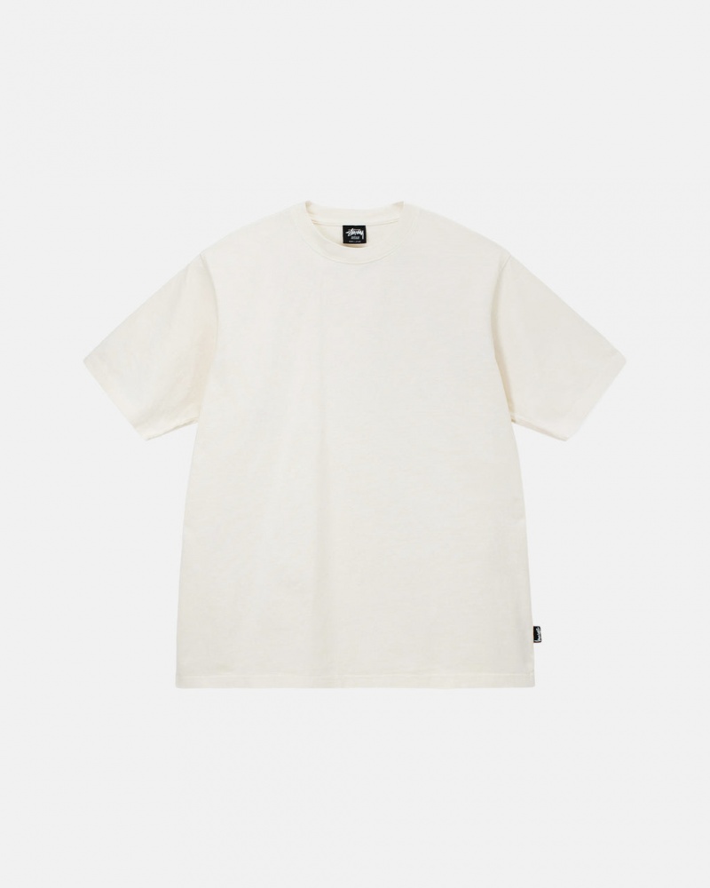 Stussy Pigment Dyed Crew T-shirts Dames Beige Nederland | PYR-6861