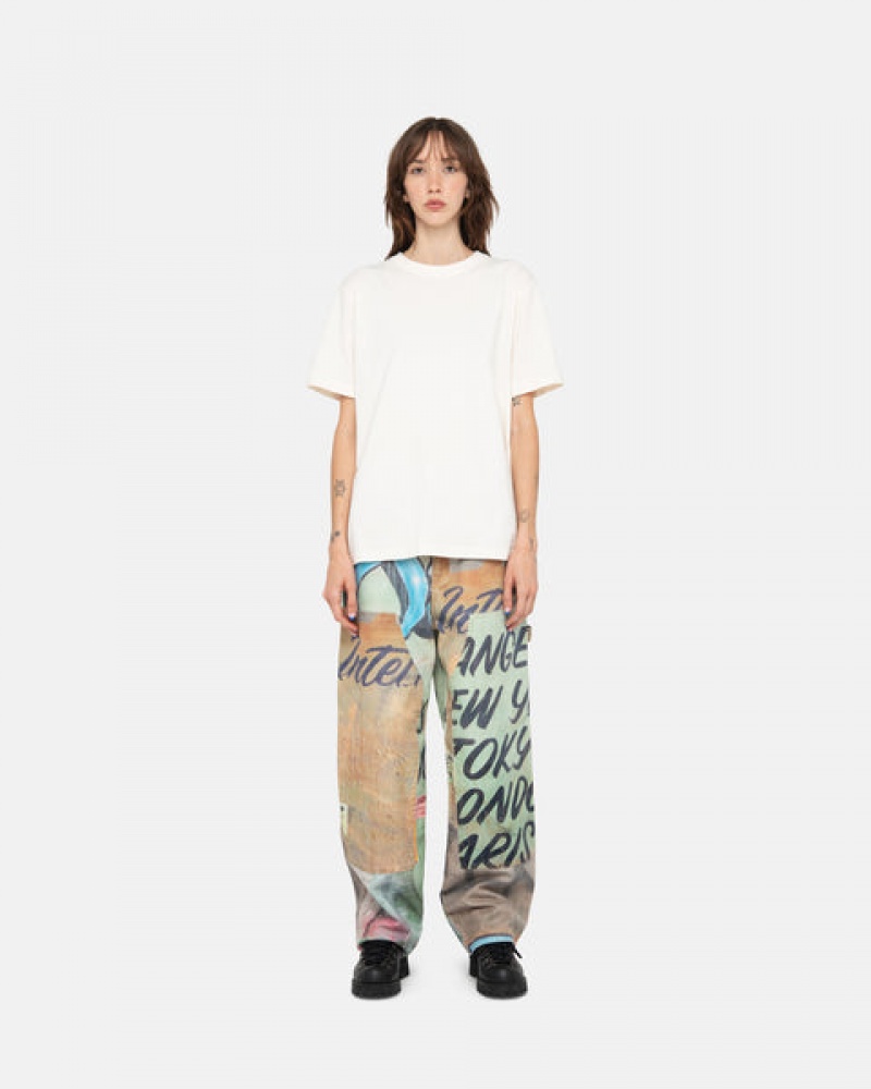 Stussy Pigment Dyed Crew T-shirts Heren Beige Nederland | ZRF-1894