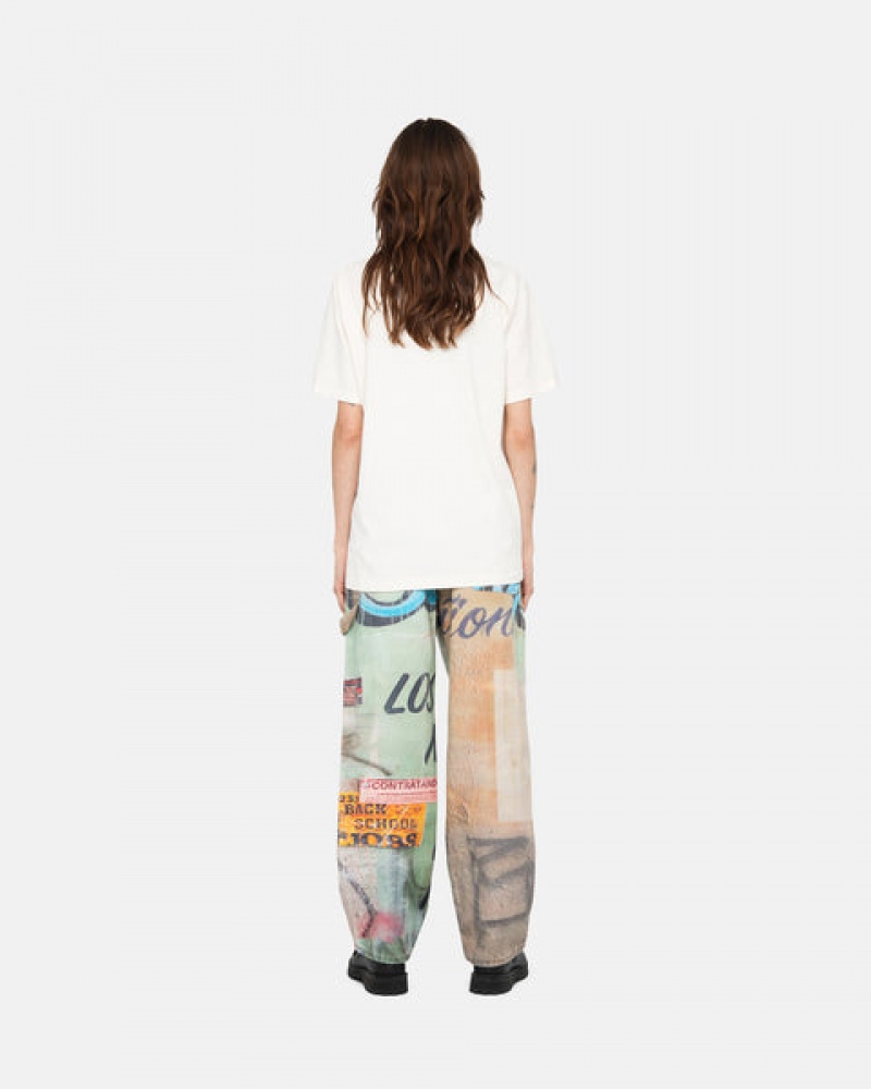 Stussy Pigment Dyed Crew T-shirts Heren Beige Nederland | ZRF-1894