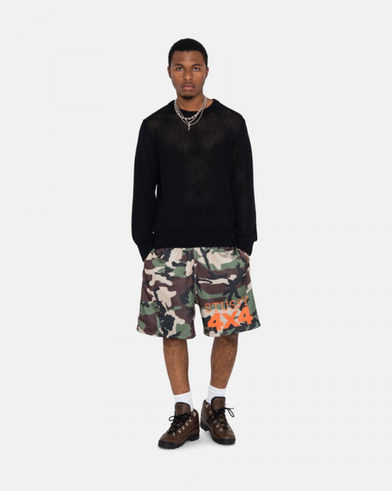 Stussy Pigment Dyed Loose Gauge Knit Trui Trui Heren Zwart Nederland | JXB-2713