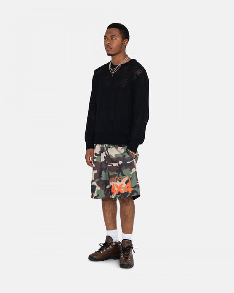 Stussy Pigment Dyed Loose Gauge Knit Trui Trui Dames Zwart Nederland | EIC-3678