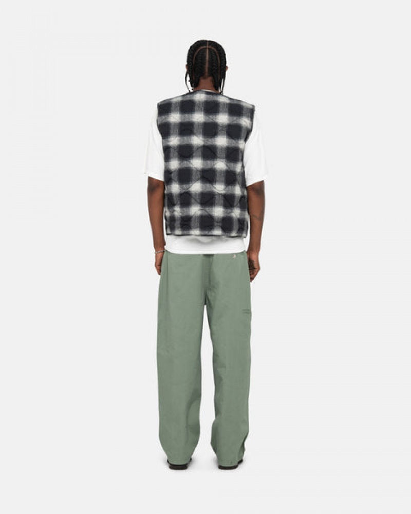 Stussy Plaid Nylon Liner Vest Dames Zwart Nederland | HJY-9797