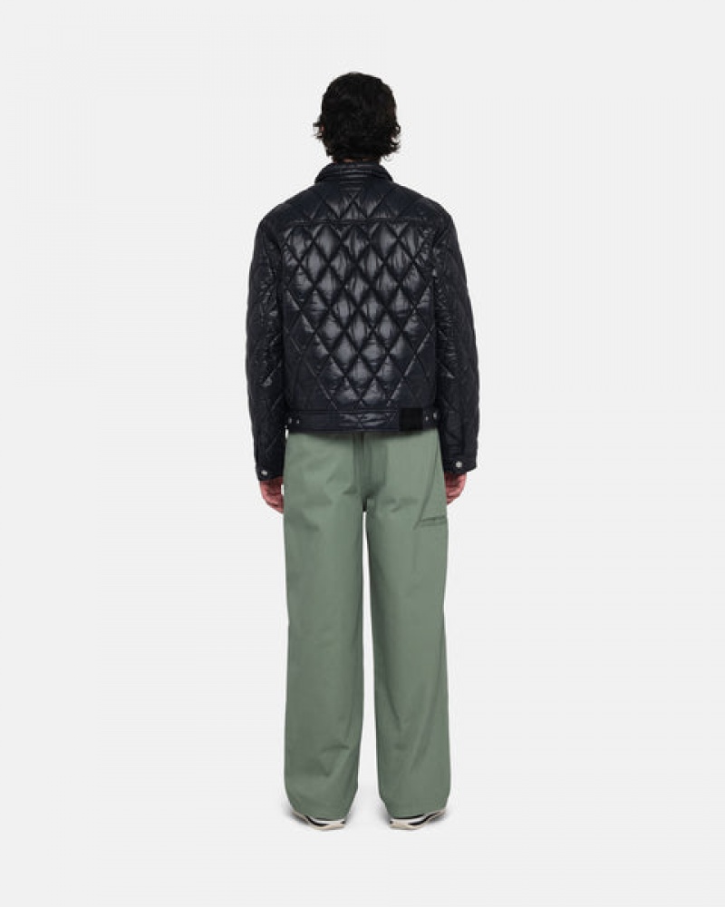 Stussy Ranch Jacket Gewatteerd Nylon Jassen Heren Zwart Nederland | EOI-0738