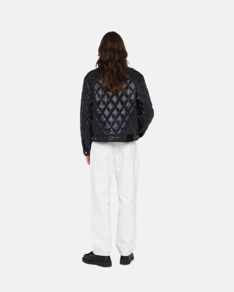 Stussy Ranch Jacket Gewatteerd Nylon Jassen Heren Zwart Nederland | EOI-0738