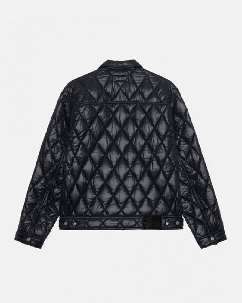 Stussy Ranch Jacket Gewatteerd Nylon Jassen Heren Zwart Nederland | EOI-0738