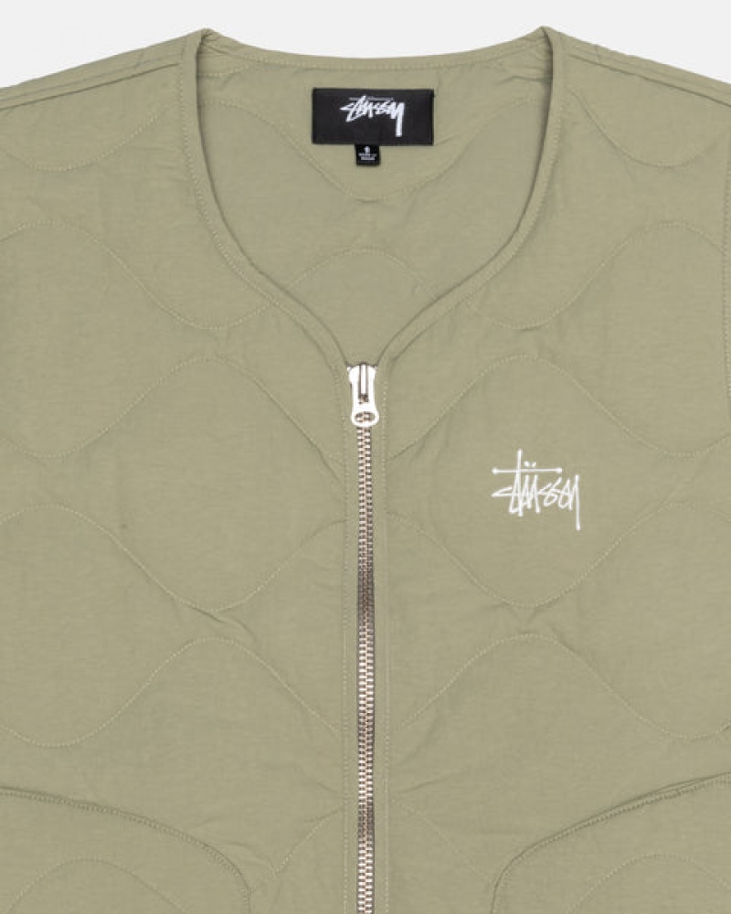 Stussy Recycled Nylon Liner Vest Dames Bruin Nederland | RUH-0834