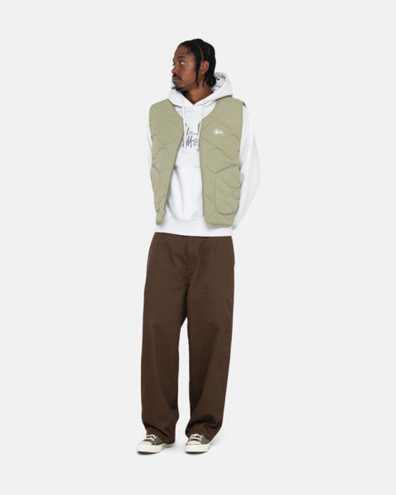 Stussy Recycled Nylon Liner Vest Dames Bruin Nederland | RUH-0834
