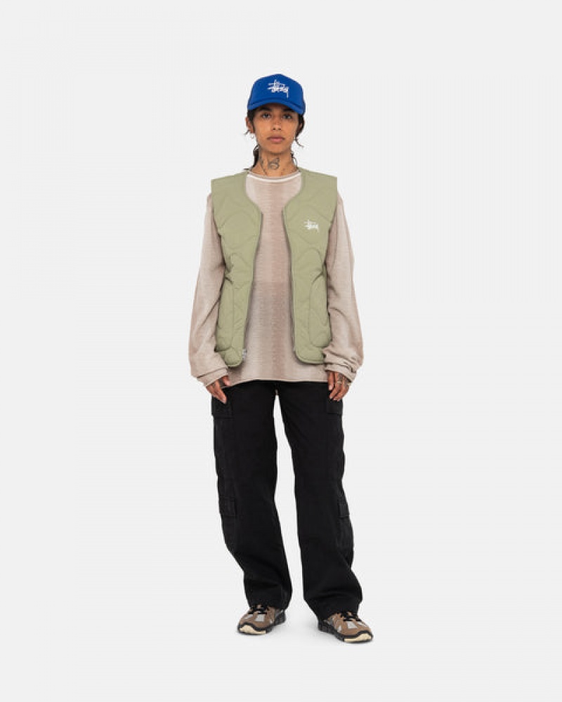 Stussy Recycled Nylon Liner Vest Dames Bruin Nederland | RUH-0834