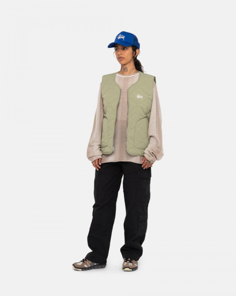 Stussy Recycled Nylon Liner Vest Dames Bruin Nederland | RUH-0834