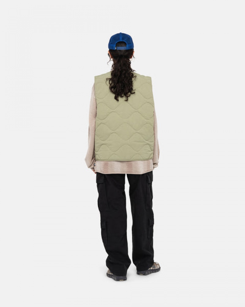 Stussy Recycled Nylon Liner Vest Dames Bruin Nederland | RUH-0834