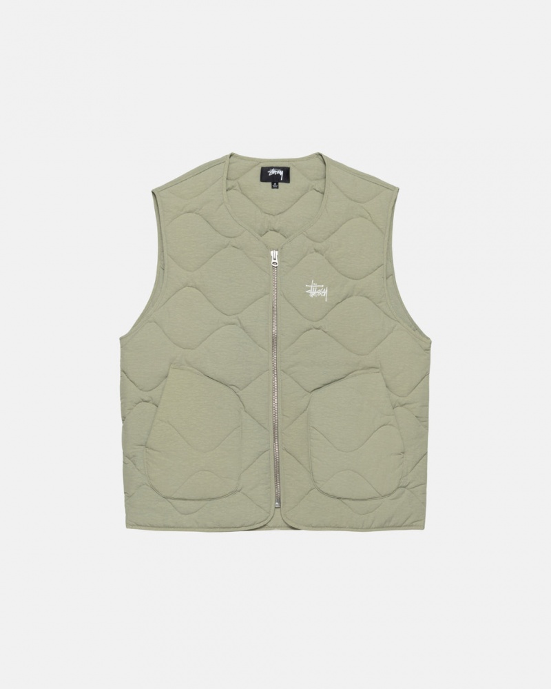 Stussy Recycled Nylon Liner Vest Dames Bruin Nederland | RUH-0834