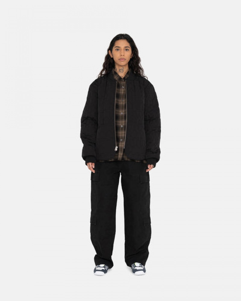 Stussy S Gewatteerd Liner Jacket Jassen Heren Zwart Nederland | CMZ-5944