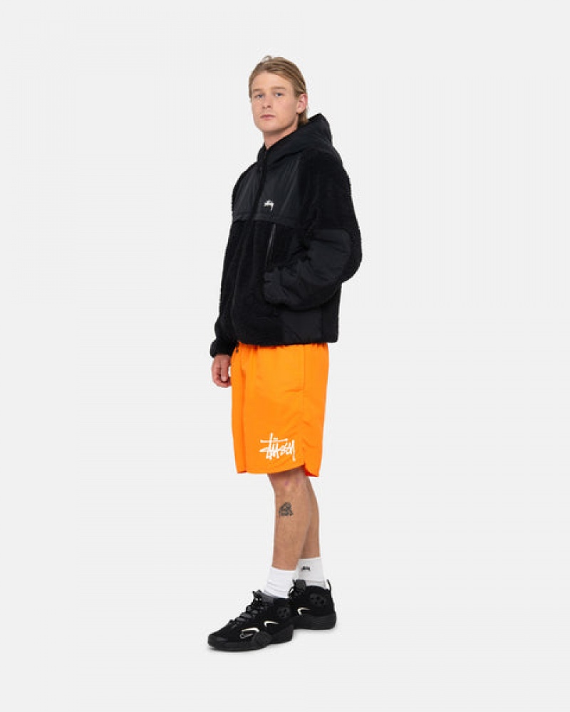Stussy Sherpa Paneled Met Capuchon Jacket Jassen Dames Zwart Nederland | AYN-7206