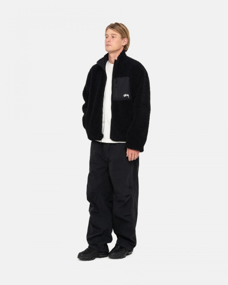 Stussy Sherpa Reversible Jacket Jassen Heren Zwart Nederland | DOF-7416