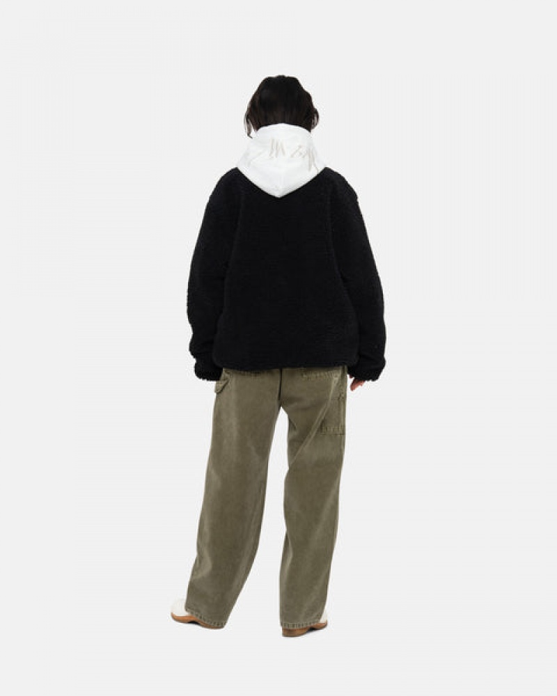 Stussy Sherpa Reversible Jacket Jassen Heren Zwart Nederland | DOF-7416