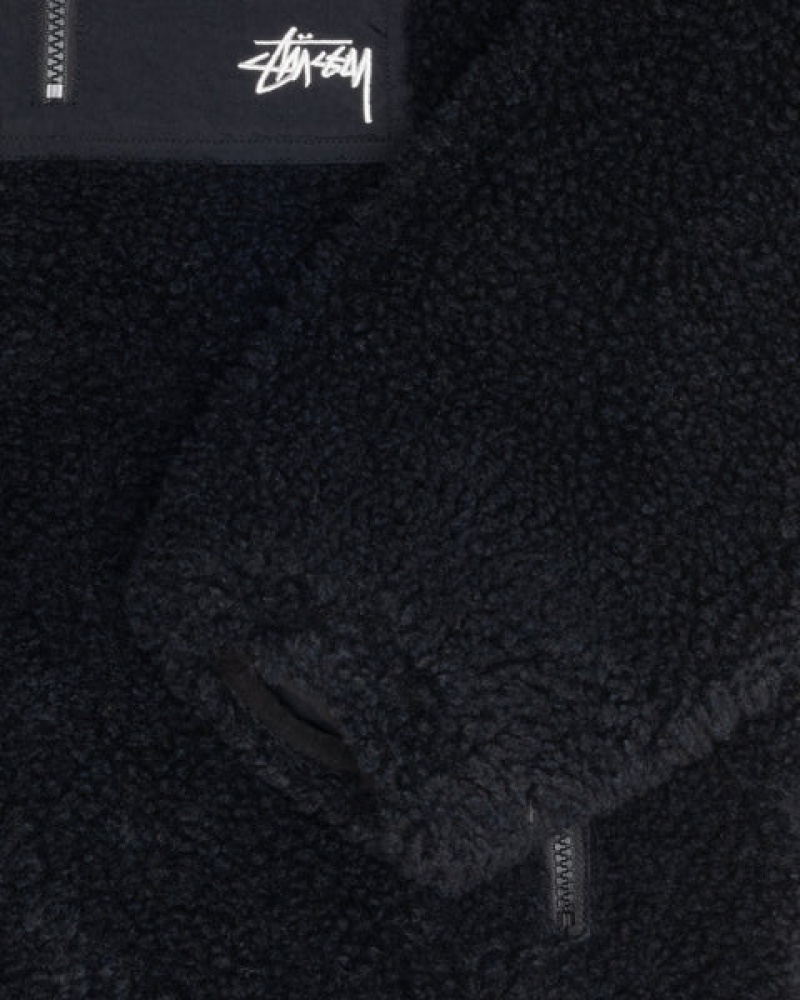 Stussy Sherpa Reversible Jacket Jassen Heren Zwart Nederland | DOF-7416