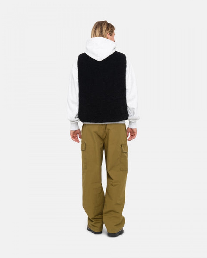 Stussy Sherpa Reversible Vest Heren Zwart Nederland | MIW-2263