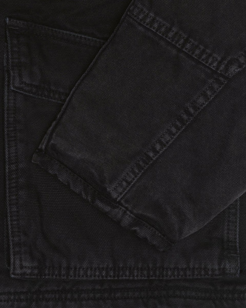 Stussy Shop Jacket Washed Canvas Jassen Heren Zwart Nederland | WTP-5044