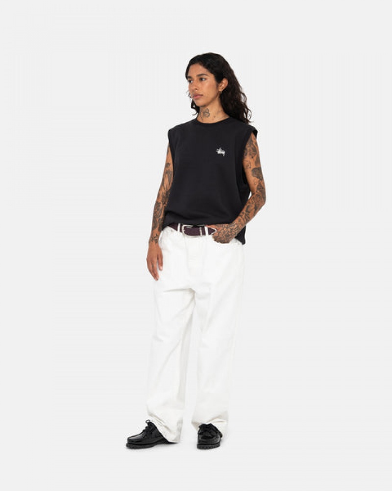 Stussy Stock Fleece Vest Sweatshirts Dames Zwart Nederland | WFC-4743