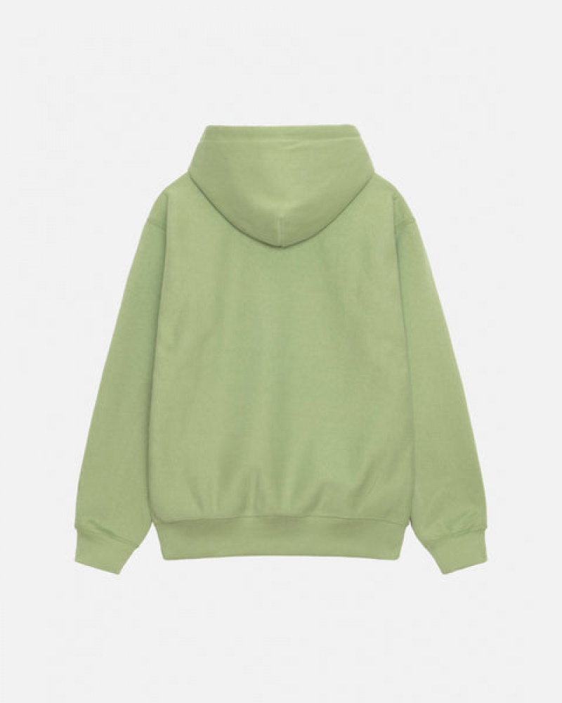 Stussy Stock Logo Applique Hood Sweatshirts Dames Groen Nederland | TMT-4768