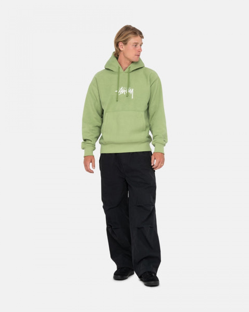 Stussy Stock Logo Applique Hood Sweatshirts Dames Groen Nederland | TMT-4768