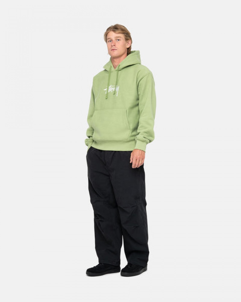 Stussy Stock Logo Applique Hood Sweatshirts Dames Groen Nederland | TMT-4768