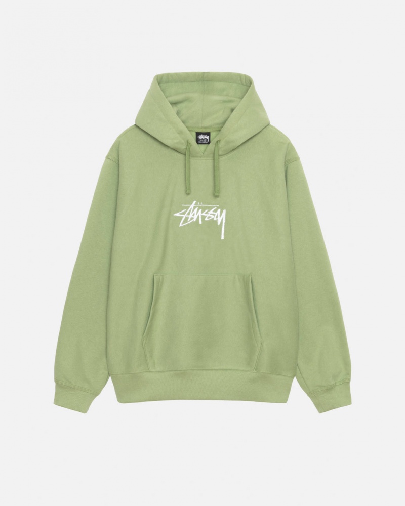 Stussy Stock Logo Applique Hood Sweatshirts Dames Groen Nederland | TMT-4768