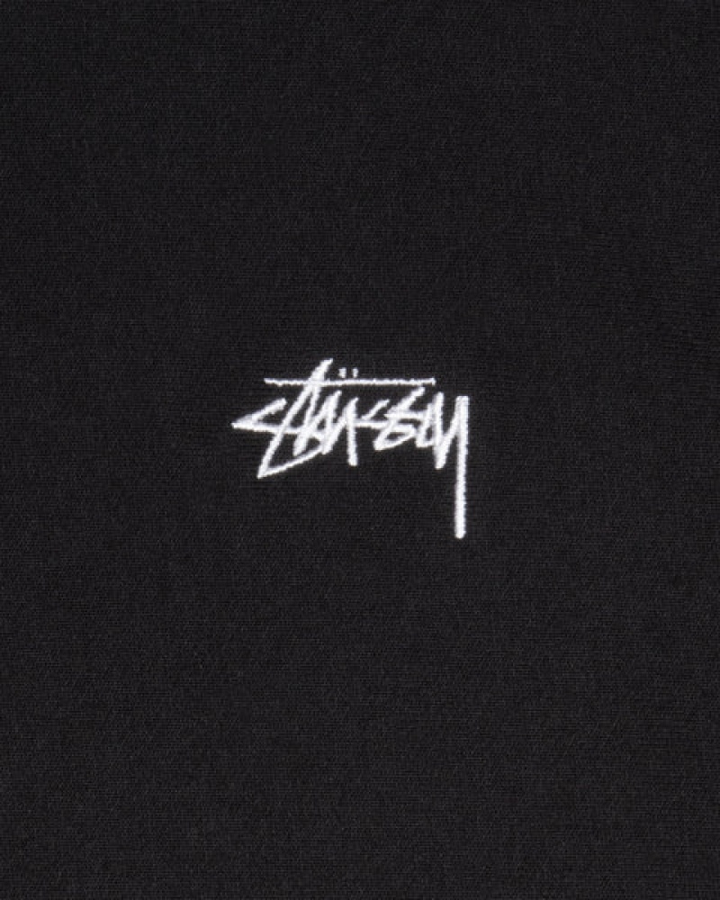 Stussy Stock Logo Crew Sweatshirts Heren Zwart Nederland | URH-2146