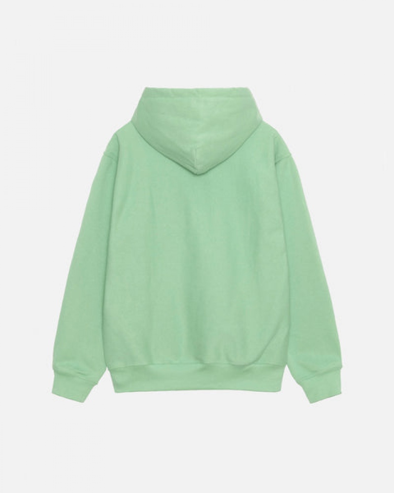 Stussy Stock Logo Hood Sweatshirts Heren Groen Nederland | ZTD-2236