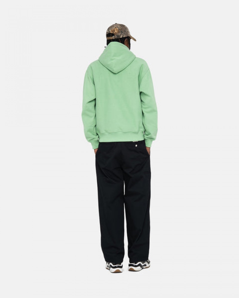Stussy Stock Logo Hood Sweatshirts Heren Groen Nederland | ZTD-2236