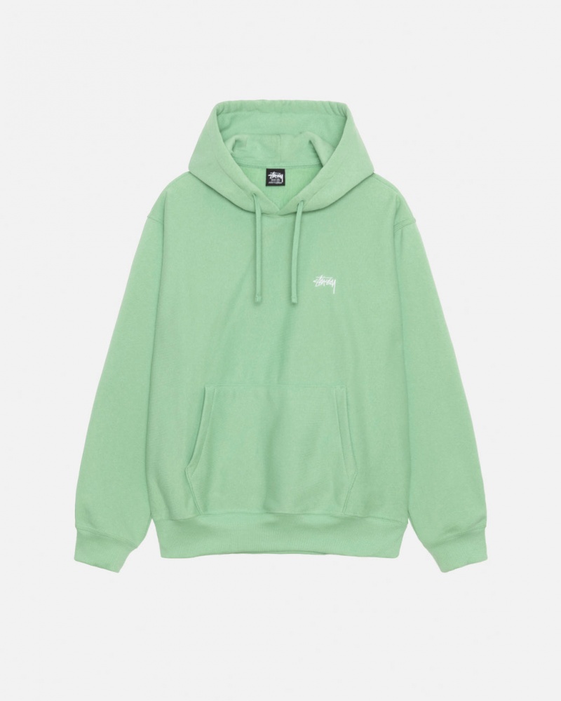 Stussy Stock Logo Hood Sweatshirts Heren Groen Nederland | ZTD-2236