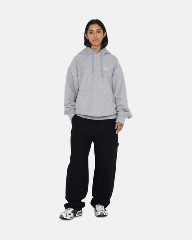 Stussy Stock Logo Hoodie Dames Grijs Nederland | ZPW-0886