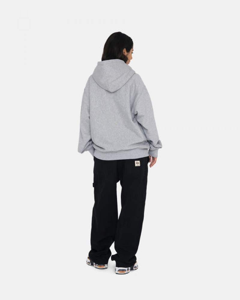 Stussy Stock Logo Hoodie Dames Grijs Nederland | ZPW-0886