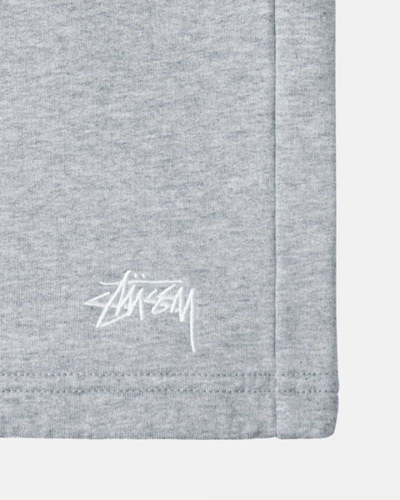 Stussy Stock Logo Sweat Kort Sweatshort Dames Grijs Nederland | DXO-9320