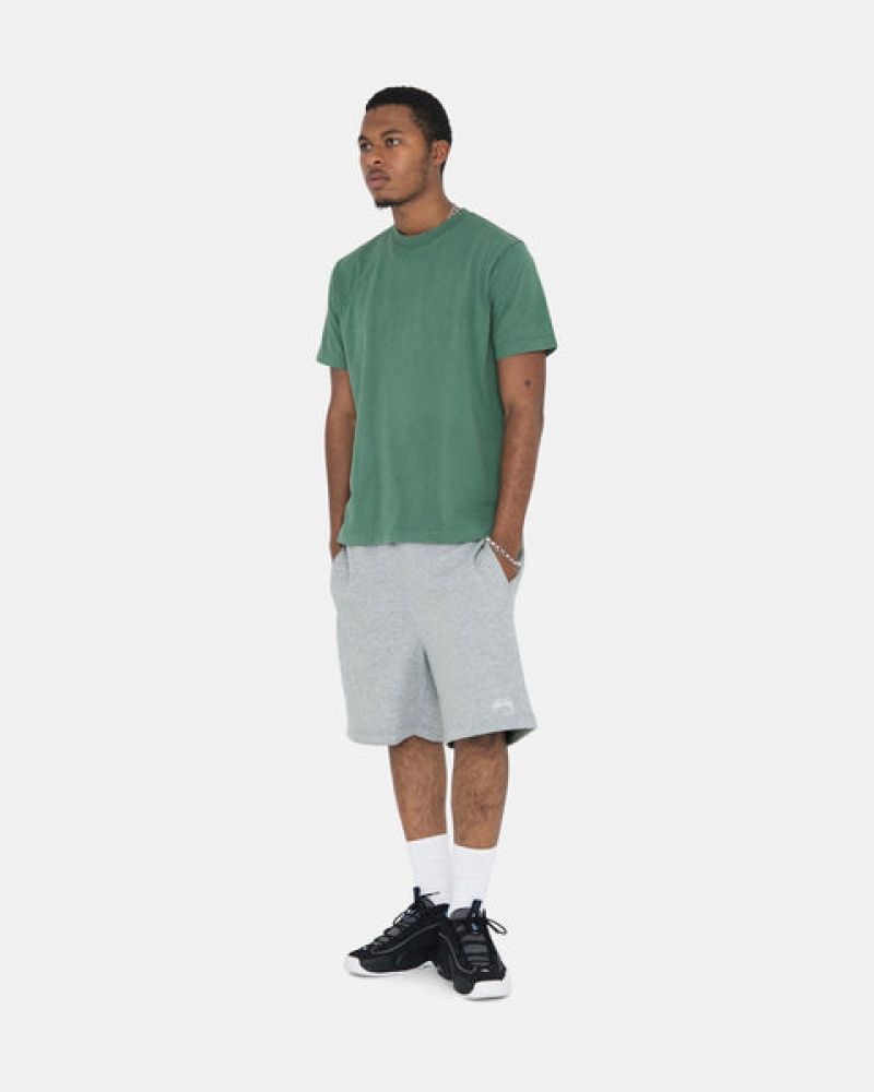 Stussy Stock Logo Sweat Kort Sweatshort Dames Grijs Nederland | DXO-9320