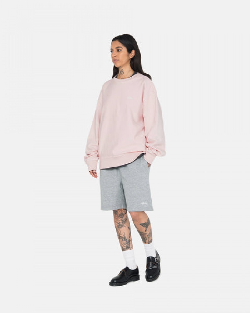 Stussy Stock Logo Sweat Kort Sweatshort Dames Grijs Nederland | DXO-9320