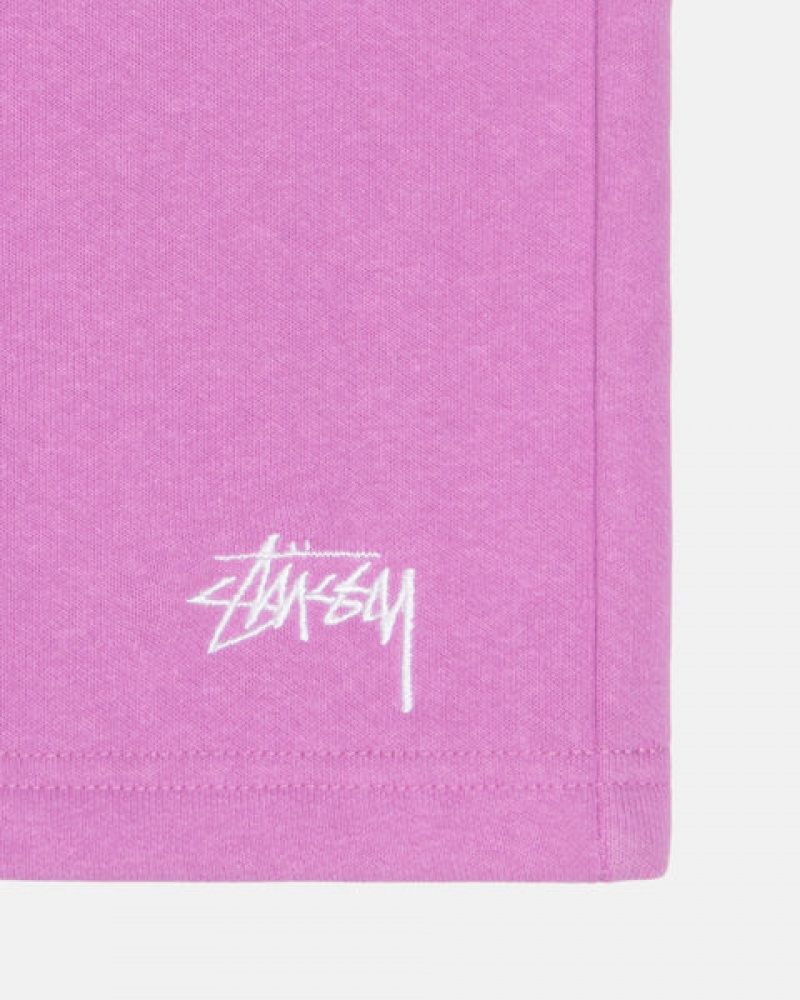 Stussy Stock Logo Sweatshort Korte Broek Dames Paars Nederland | EOC-5149