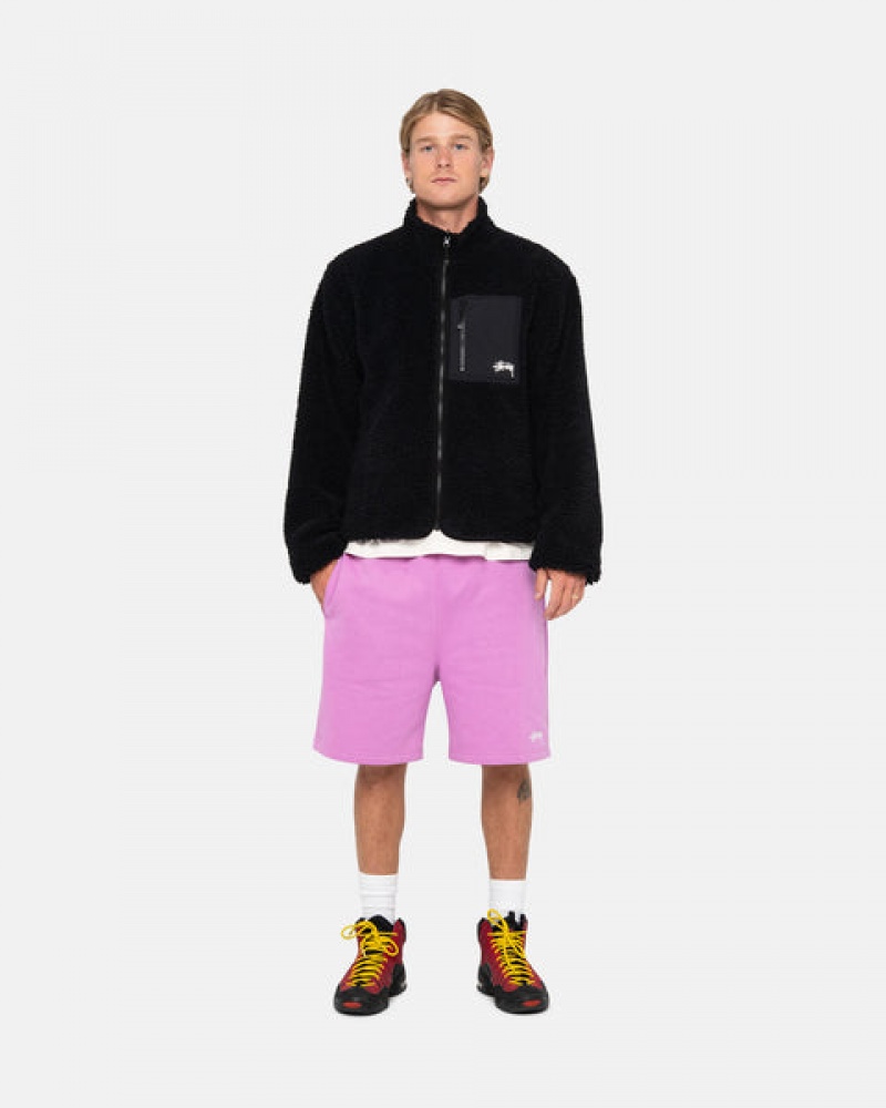 Stussy Stock Logo Sweatshort Korte Broek Dames Paars Nederland | EOC-5149